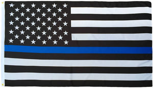 Police Thin Blue Line Flag 3' x 5'